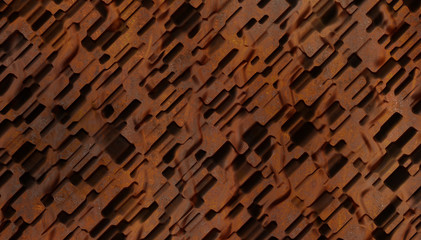 rust corroded metal abstract scifi wall