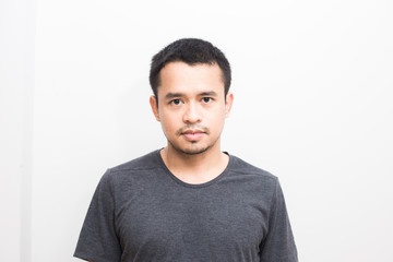 Fototapeta premium Portrait of smart asian men posting
