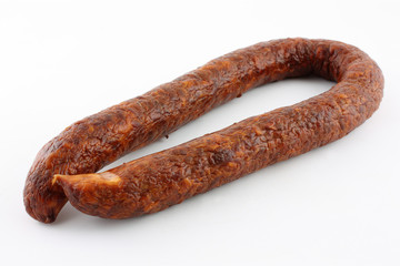 Fototapeta premium sausage isolated on white background