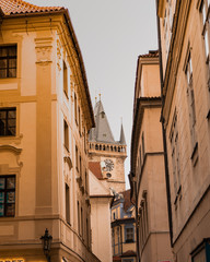 Fototapeta na wymiar A street in Prague