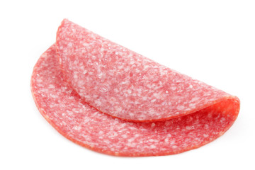 salami isolated on white background