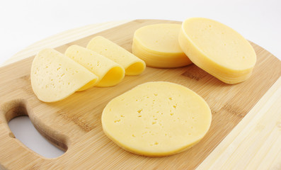 cheese on a cutting board