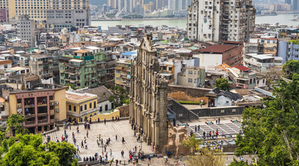 Macau, China - Portuguese colony until 1999, and a Unesco World Heritage site, Macau has many landmarks from the colonial period, like the wonderful St. Paul's ruins