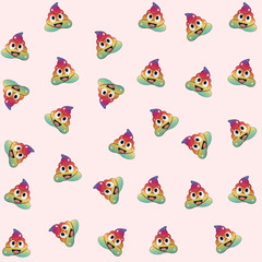 Naklejka premium Rainbow unicorn poop. Magical fairy pile of poop