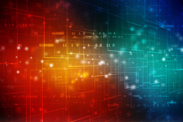 Obraz premium Digital Abstract technology background, futuristic background, cyberspace Concept
