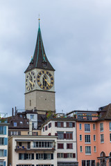 St. Peter's Cathedral in Zurich. Zurich architecture