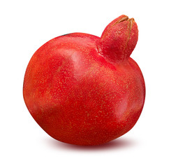 Fresh pomegranate isolated on white background with clipping path