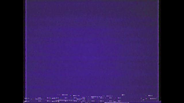 Purple vhs tape with artifacts at bottom background (looped)