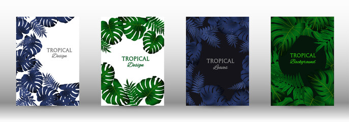 Obraz na płótnie Canvas A set of tropic