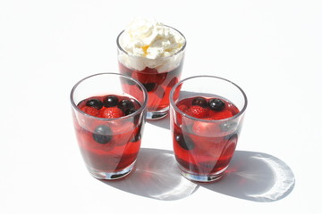 Götterspeise mit Obst