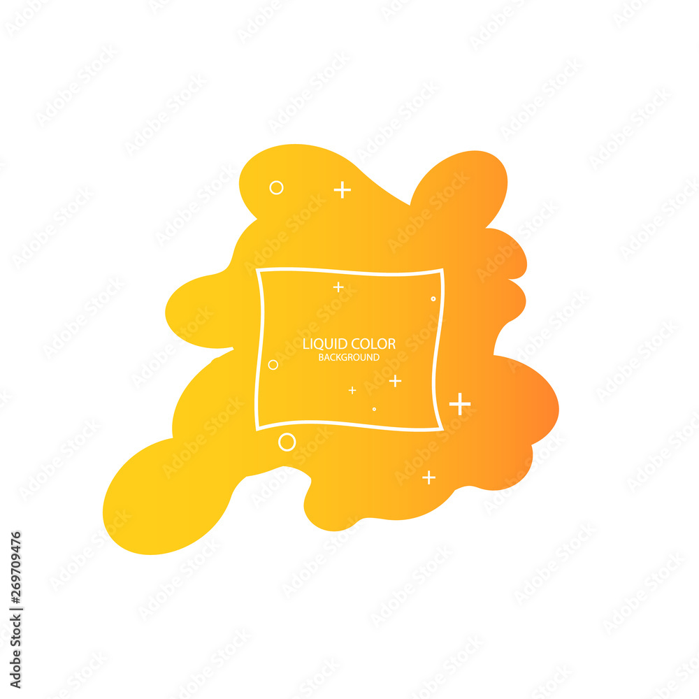 Poster abstract form of fluid. liquid design. liquid dynamic background for web sites, landing page or busi