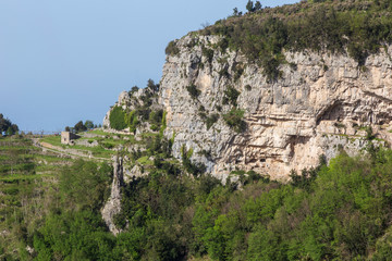 Path of the god  called Sentiero Degli Dei at Amalfi Coast. Italy