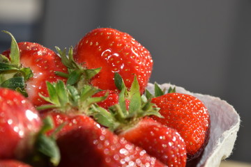 Knackige frische Erdbeeren