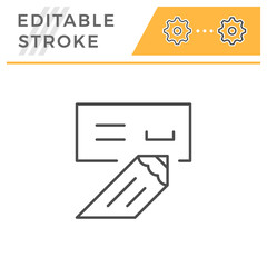 Check editable stroke line icon