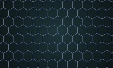 Abstract yellow light arrow on black with hexagon mesh design modern luxury futuristic technology background vector illustration.