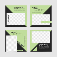 Modern promotion square web banner for social media mobile apps. Elegant sale and discount promo backgrounds for digital marketing	