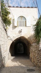 Fototapeta na wymiar Street of the old Jerusalem in Israel.