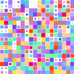 Mosaic of a bright colorful squares on a white background. Печать