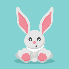 Vector design of cute baby rabbit