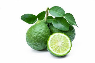 Fresh bergamot isolated on white background