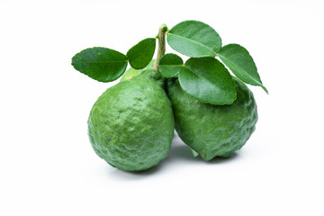 Fresh bergamot isolated on white background