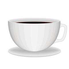 Side view of a coffee cup on white background - Vector