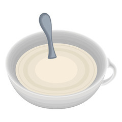 Isolated coffe cup with cream image - Vector
