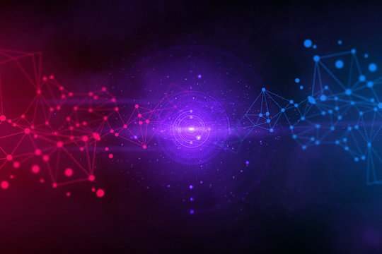 network server internet of thing background 3d illustration rendering, data deep learning, robotic ai science net web, neuron brain plexus, futuristic connecting, digital technology signal