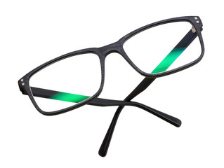 Black Eye Glasses Isolated on White