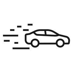 car speed - minimal line web icon. simple vector illustration. concept for infographic, website or app.