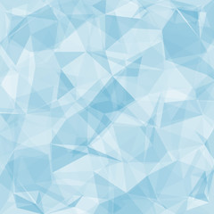 Fototapeta na wymiar Blue abstract low-poly. Vector 3D design template. Geometric background with ice texture.