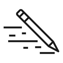 edit speed - minimal line web icon. simple vector illustration. concept for infographic, website or app.