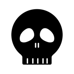 Isolated skull icon. Death danger symbol - Vector