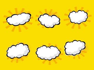 Obraz premium blank speech bubble with halftone