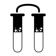 Test tubes connected icon on a white background - Vector