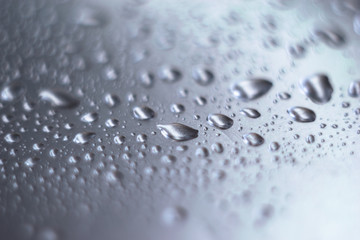 drops of water on glass