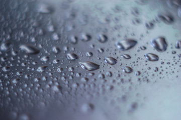 water drops on glass