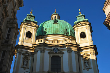 Fototapeta premium The St. Peter's Church in the historical center of Vienna, Austria