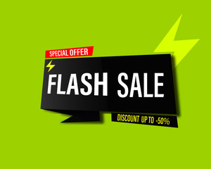 Flash sale banner discount offer