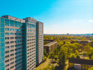 skyscraper at lichtenberg, berlin in the fall