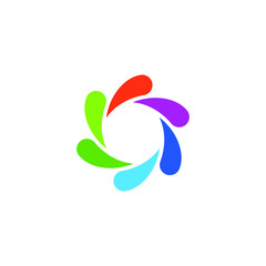 Colorful Abstract Circular Swirl Logo Round Shape for all business company with high end look