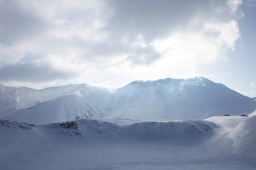 室堂の雪景色（朝日）