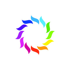 Colorful Abstract Circular Swirl Logo Round Shape for all business company with high end look