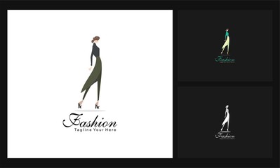 fashion icon concept design logo