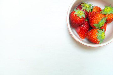 White background with strawberry as motif.