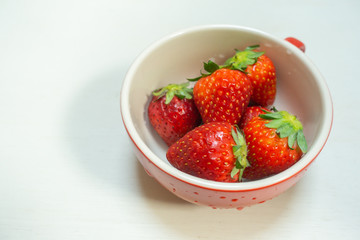 Sweet and delicious fresh strawberries.