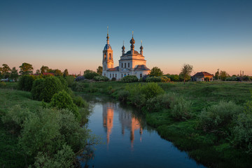 Morning in the village of Savinskoe. Russia