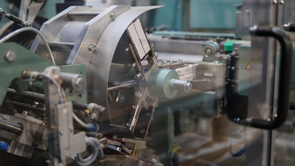 Cigarettes production line in a tobacco factory