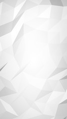 Obraz premium White abstract background. Lowpoly backdrop. Crumpled paper. 3D illustration