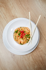 Tagliatelle with shrimps and parsley - Image